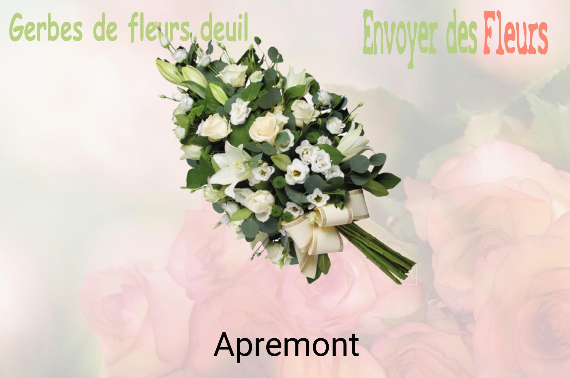 Gerbe de fleurs de deuil livrée à Apremont